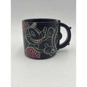 Mickey Mouse Hallmark Steamboat Willie Black Coffee Cup Mug Ship‎ Wheel Handle